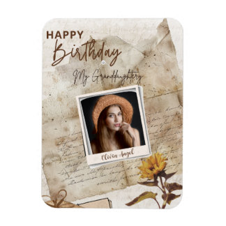 Magnet Flexible Carte d'anniversaire personnalisée avec photo de g