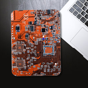 Magnet Flexible Carte de circuit Geek d'ordinateur Orange