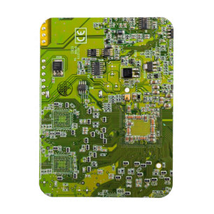 Magnet Flexible Carte de circuit Geek d'ordinateur vert clair