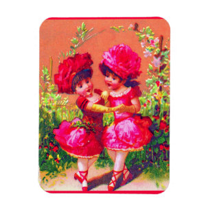Magnet Flexible Carte de commerce victorienne petits danseurs en r
