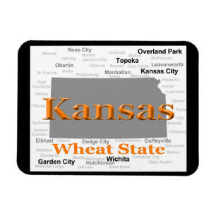 Magnet Flexible Carte de fierté d'état du Kansas
