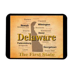 Magnet Flexible Carte de la fierté d'état du Delaware âgé