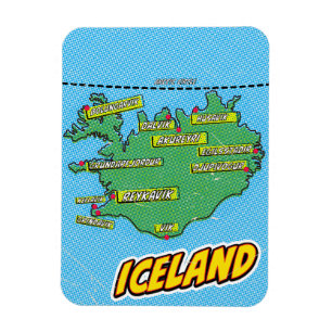 Magnet Flexible Carte de la ville de New York illustrée par Pop Ar