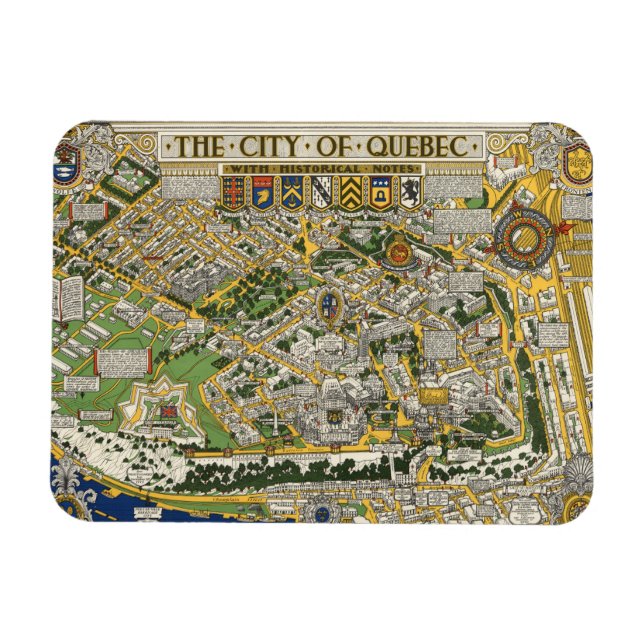 Magnet Flexible Carte de la ville de Québec (Horizontal)