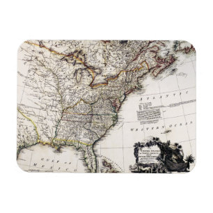 MAGNET FLEXIBLE CARTE DE L'AMÉRIQUE, 1809
