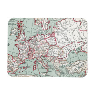 Magnet Flexible CARTE DE L'EUROPE, 12ème SIÈCLE