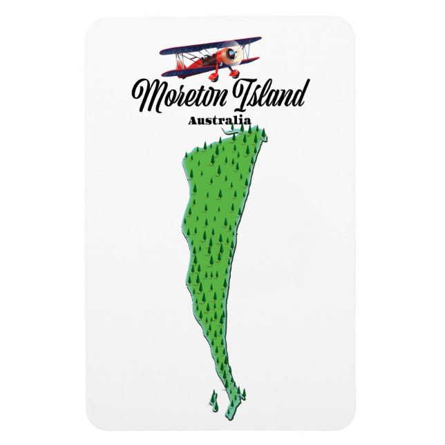 Magnet Flexible Carte de l'île de Moreton Australie (Vertical)