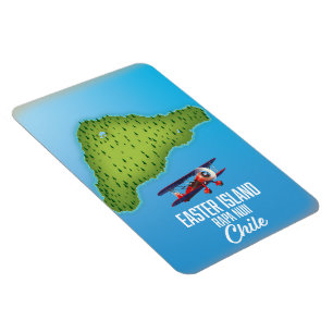 Magnet Flexible Carte de l'île de Pâques Rapa Nuii