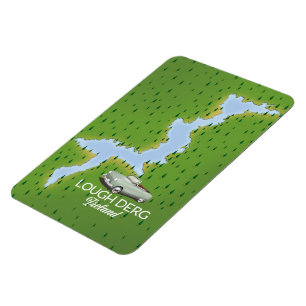 Magnet Flexible Carte de l'Irlande Lough Derg