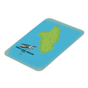 Magnet Flexible Carte de l'Isola del Giglio Italie