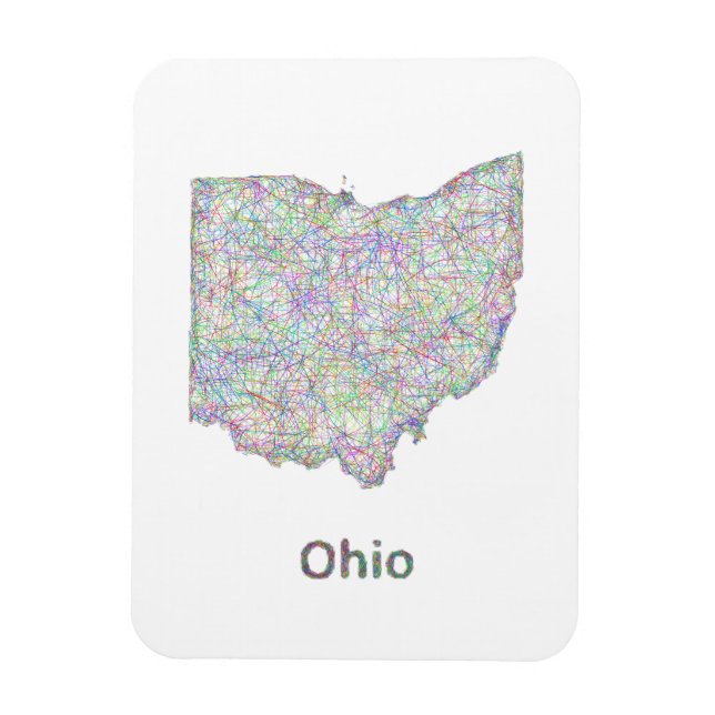 Magnet Flexible Carte de l'Ohio (Vertical)