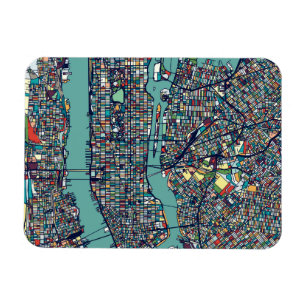 Magnet Flexible Carte de Manhattan New York