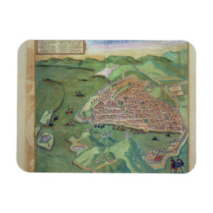 Magnet Flexible Carte de Marseille, de 'Civitates Orbis Terrarum