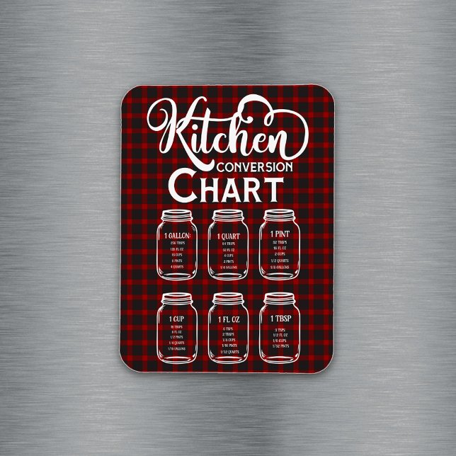 Magnet Flexible Carte de mesure de conversion de cuisine (Créateur téléchargé)