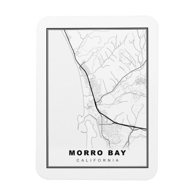 Magnet Flexible Carte de Morro Bay (Vertical)