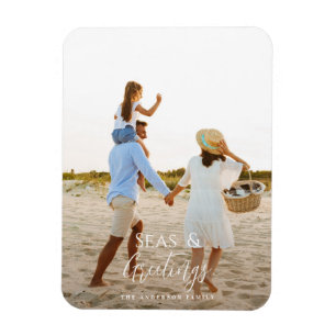 Magnet Flexible Carte de Noël de Noël de la plage de photos minima