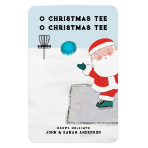Magnet Flexible Carte de Noël drôle de disc golf