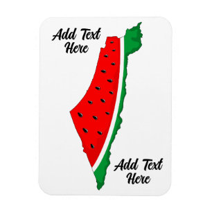 Magnet Flexible Carte de Palestine Watermelon Symbole de la libert
