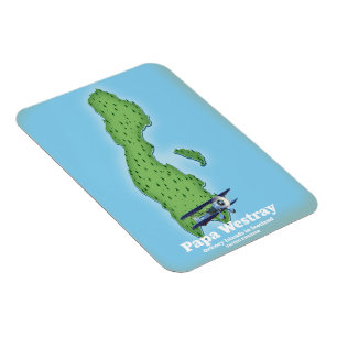 Magnet Flexible Carte de Papa Westray Scotland.