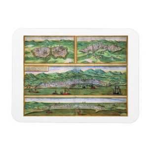 Magnet Flexible Carte de Parme, de Sienne, de Palerme, et de