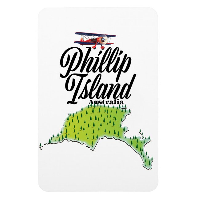 Magnet Flexible Carte de Phillip Island Australie (Vertical)