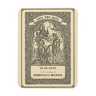Magnet Flexible Carte de sauvegarde de date de mariage de chevalie