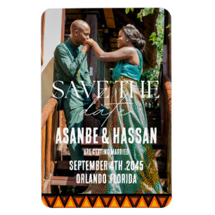 Magnet Flexible Carte de sauvegarde de mariage ethnique africain a