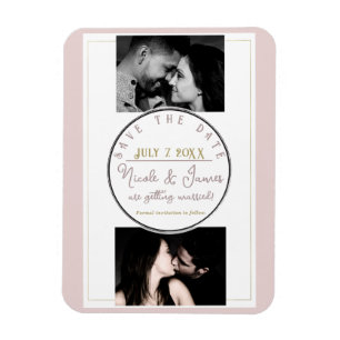 Magnet Flexible Carte de sauvegarde minimale moderne rose huître e