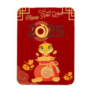 Magnet Flexible Carte de serpent du Nouvel An lunaire 2025