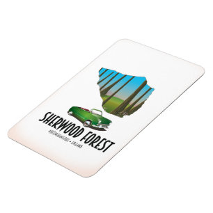 Magnet Flexible Carte de Sherwood Forest Nottinghamshire