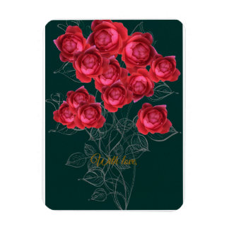 Magnet Flexible Carte de vœux pliée aux motifs botaniques élégants