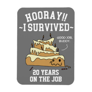 Magnet Flexible Carte de voeux pour l'anniversaire de travail en a
