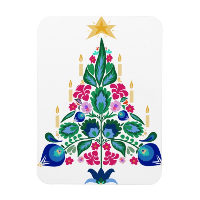 Magnet Flexible Carte de voeux pour l'Arbre de Noël de l'Art popul (Vertical)