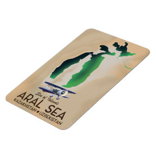 Magnet Flexible Carte de voyage de la mer d'Aral affiche