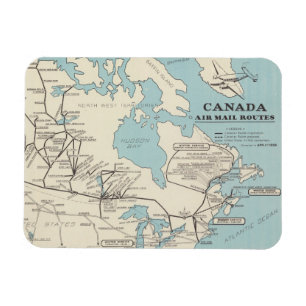 Magnet Flexible Carte des routes du Canada - Canada Air Mail