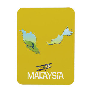Magnet Flexible Carte des voyages en Malaisie