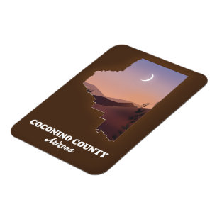 Magnet Flexible Carte du comté de Coconino Arizona.