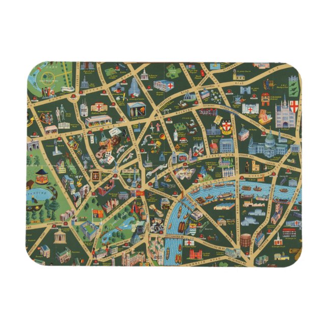 Magnet Flexible Carte du Daily Telegraph de Londres (Horizontal)