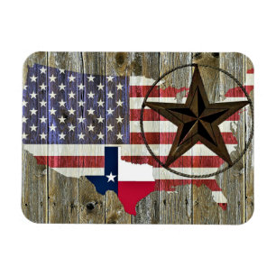 Magnet Flexible Carte du drapeau de l'État de Texas Lone Star