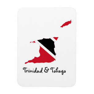 Magnet Flexible Carte du drapeau de Trinité-et-Tobago