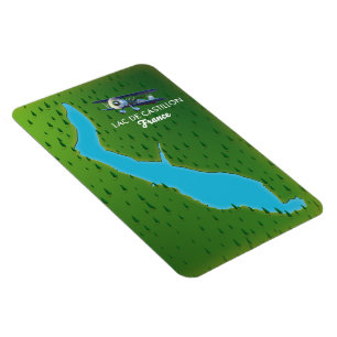 Magnet Flexible Carte du Lac de Castillon France
