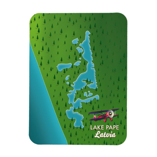 Magnet Flexible Carte du lac Pape Lettonie (Vertical)