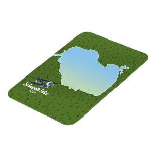 Magnet Flexible carte du lac Selawik Alaska