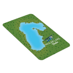 Magnet Flexible Carte du lac Wular Inde