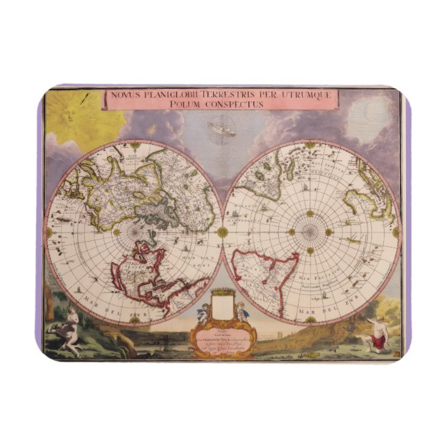Magnet Flexible Carte du monde antique (Horizontal)