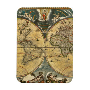 Magnet Flexible Carte du monde antique désorganisée #2