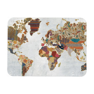 Magnet Flexible Carte du monde de motif