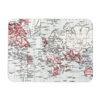 Carte du monde montrant les possessions britanniqu