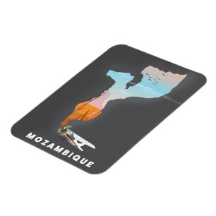 Magnet Flexible Carte du Mozambique