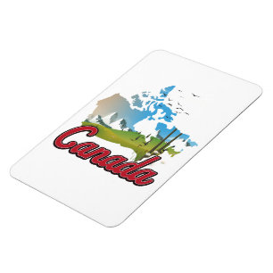 Magnet Flexible Carte du paysage du Canada